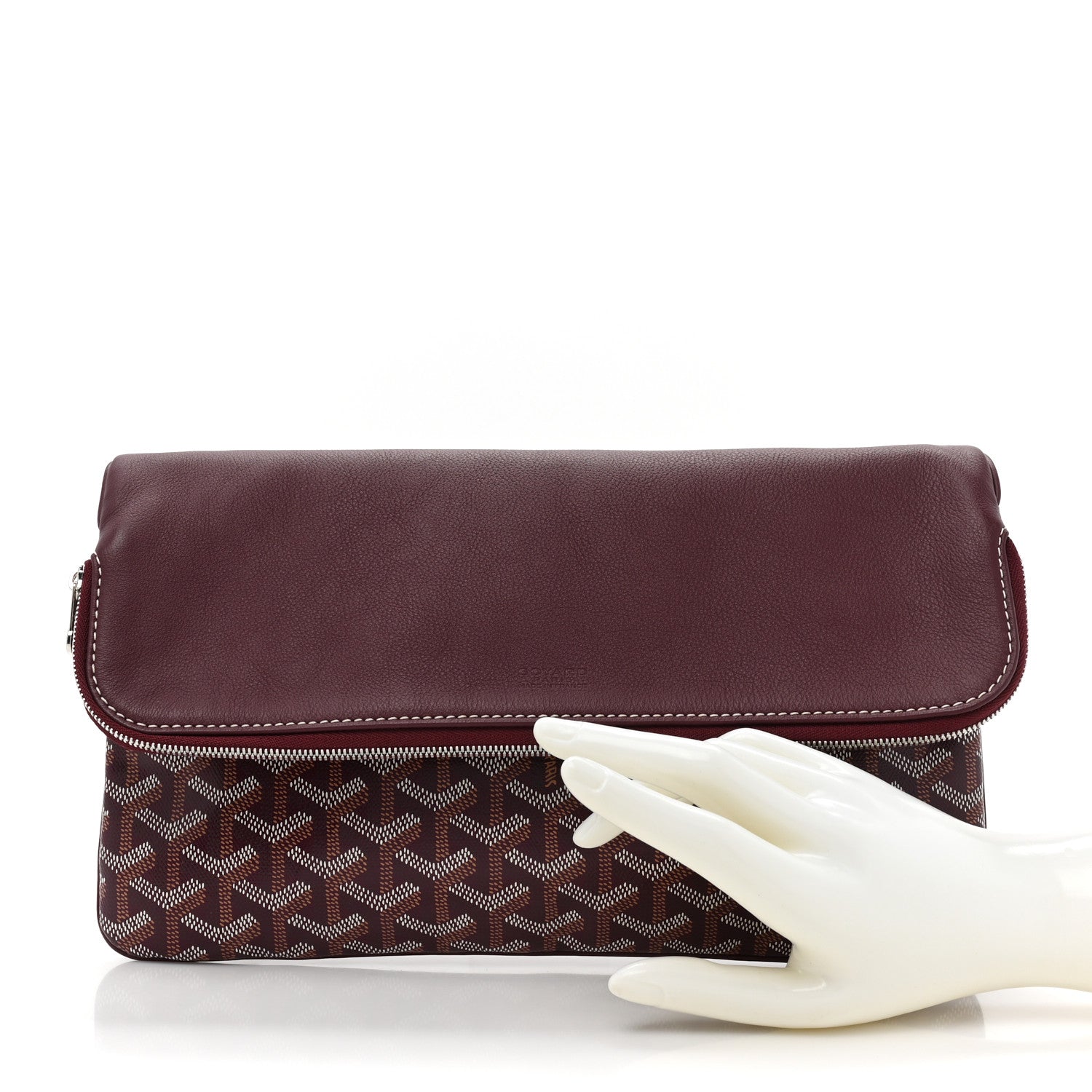 Goyard Goyardine Sainte Marie Soft Clutch Bordeaux 2 of 9