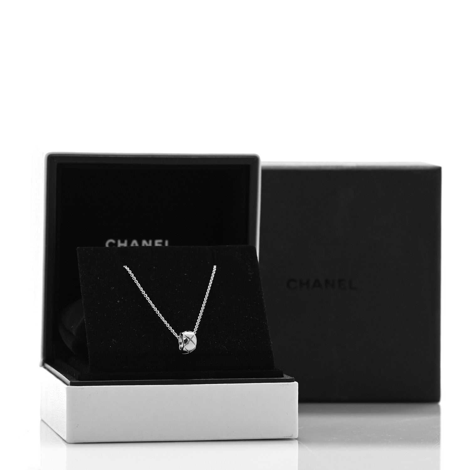 Chanel 18K White Gold Coco Crush Pendant Necklace 5 of 5