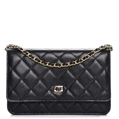 Chanel Caviar Quilted Wallet On Chain WOC Black 1 of 9