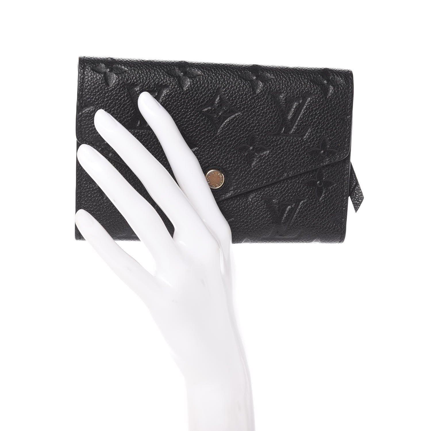 Louis Vuitton Empreinte Compact Curieuse Wallet Black 2 of 8