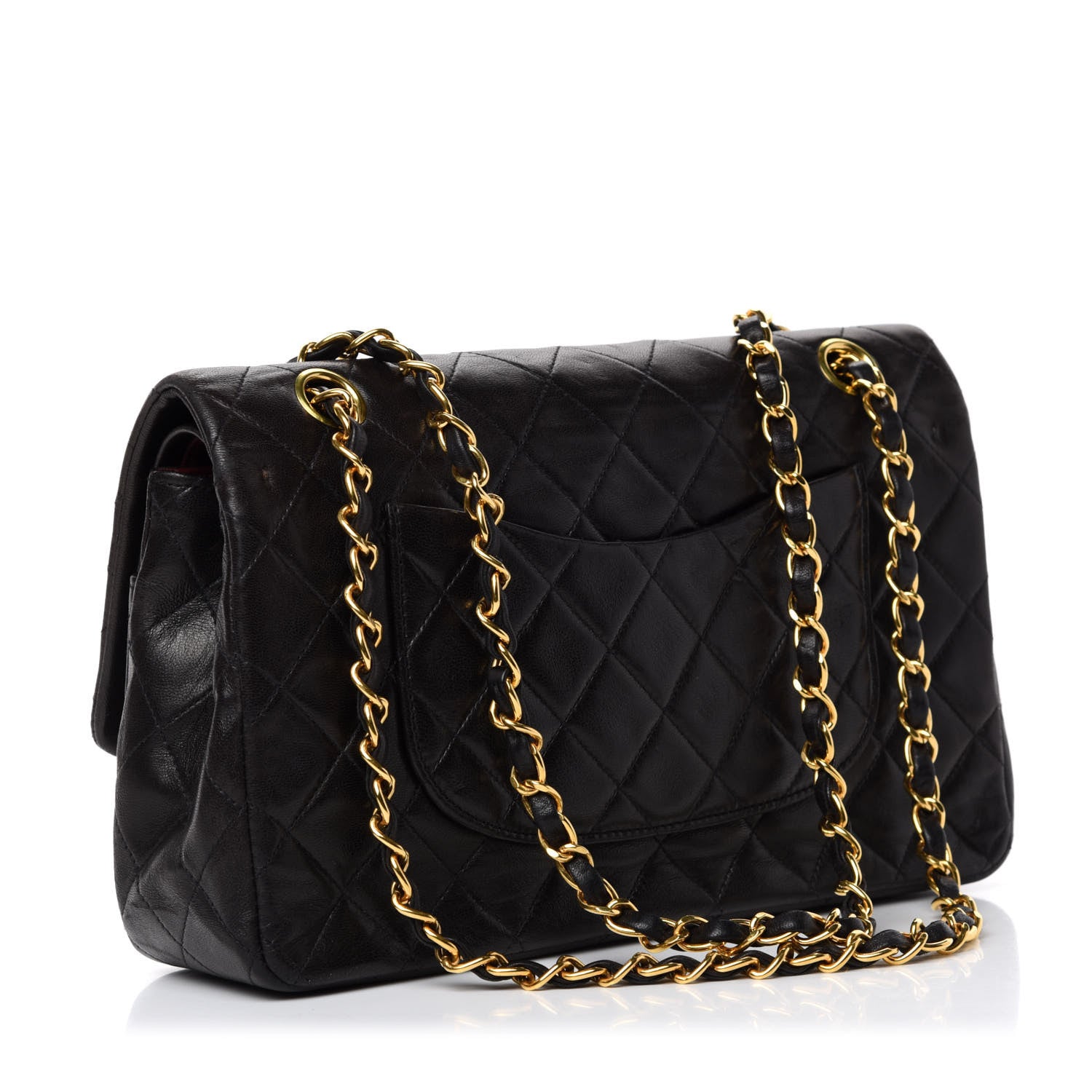 Chanel Lambskin Quilted Medium Double Flap Black 3 of 14