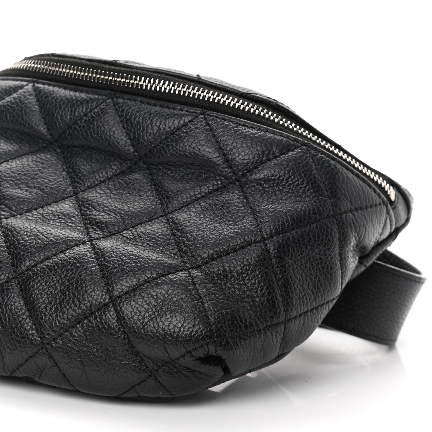 Chanel Grained Calfskin Quilted Waist Belt Bag Black 10 of 10