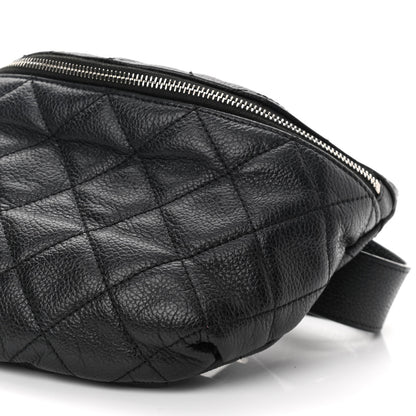 Chanel Grained Calfskin Quilted Waist Belt Bag Black 10 of 10