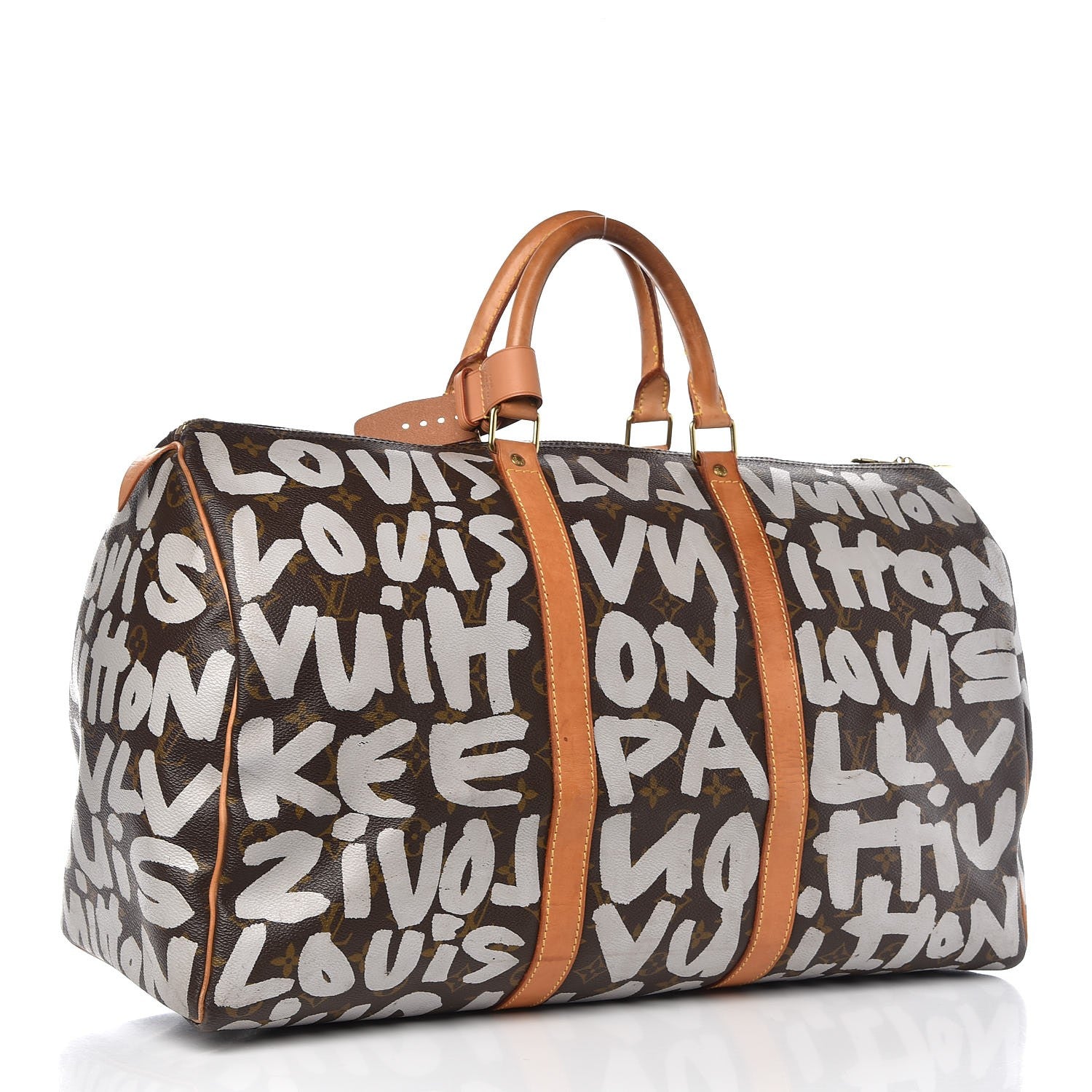 Louis Vuitton Graffiti Keepall 50 Silver 3 of 19