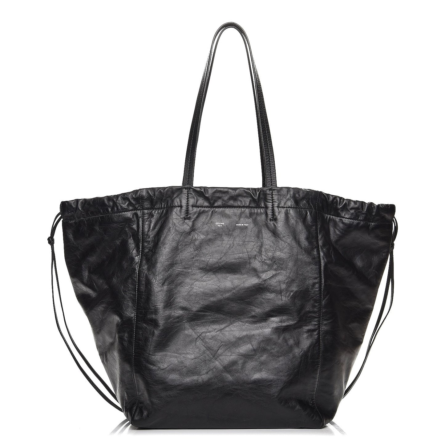 Calfskin Large Coulisse Cabas Black