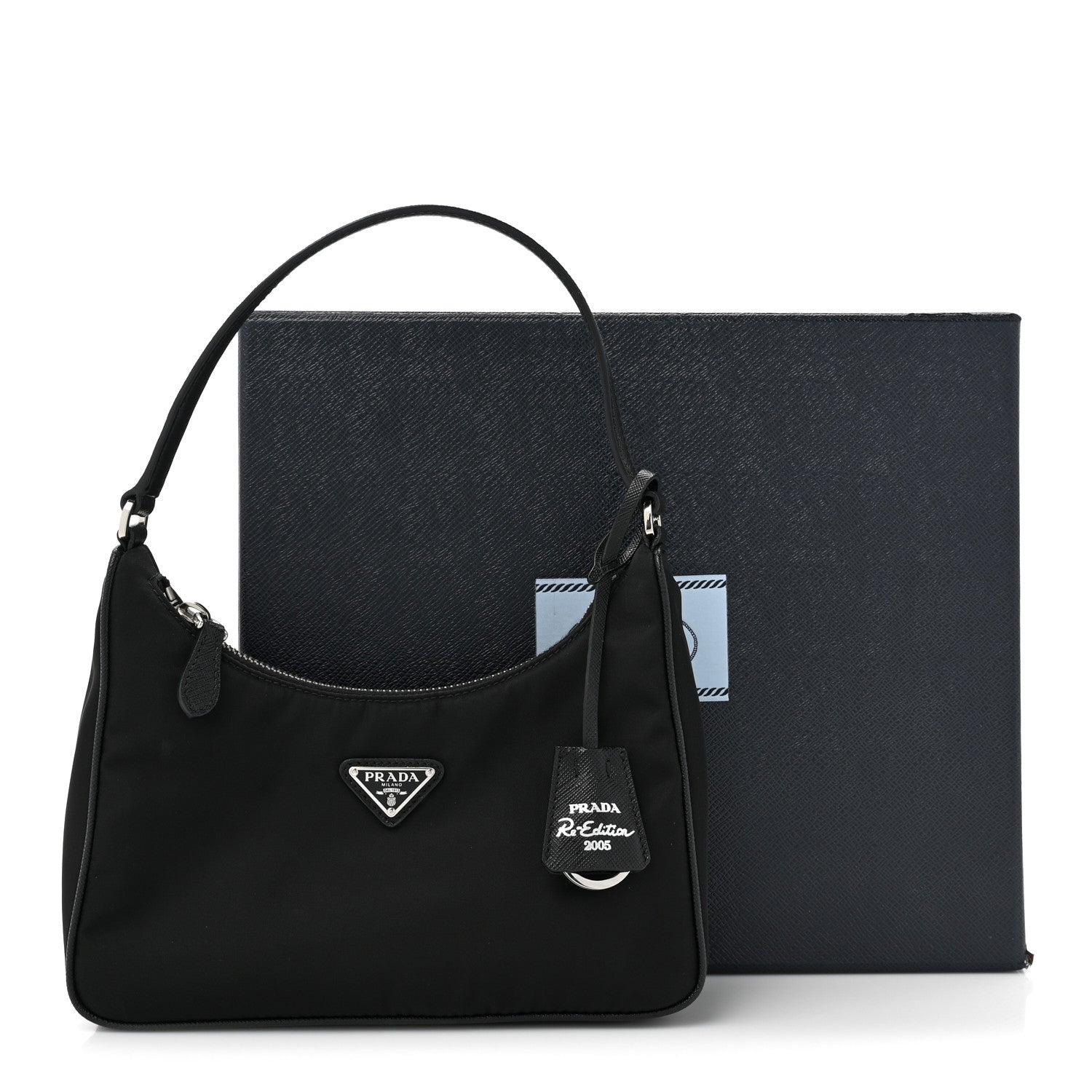 Prada Tessuto Nylon Saffiano Mini Re-Edition 2005 Bag Black 10 of 10