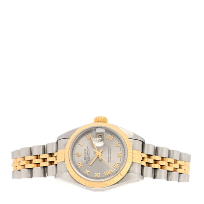 Rolex Stainless Steel 18K Yellow Gold 26mm Oyster Perpetual Datejust Watch Rhodium Roman 79173 2 of 4
