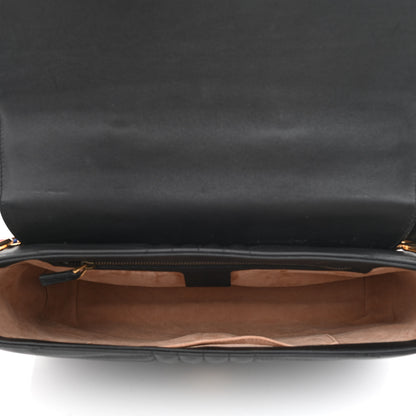 Gucci Calfskin Tarapunta Pony Hair Jaguar Print Bamboo Top Handle Flap Bag Black 5 of 10