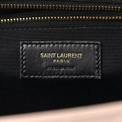 Saint Laurent Grain De Poudre Matelasse Chevron Large Monogram Satchel Rose Antic 5 of 9