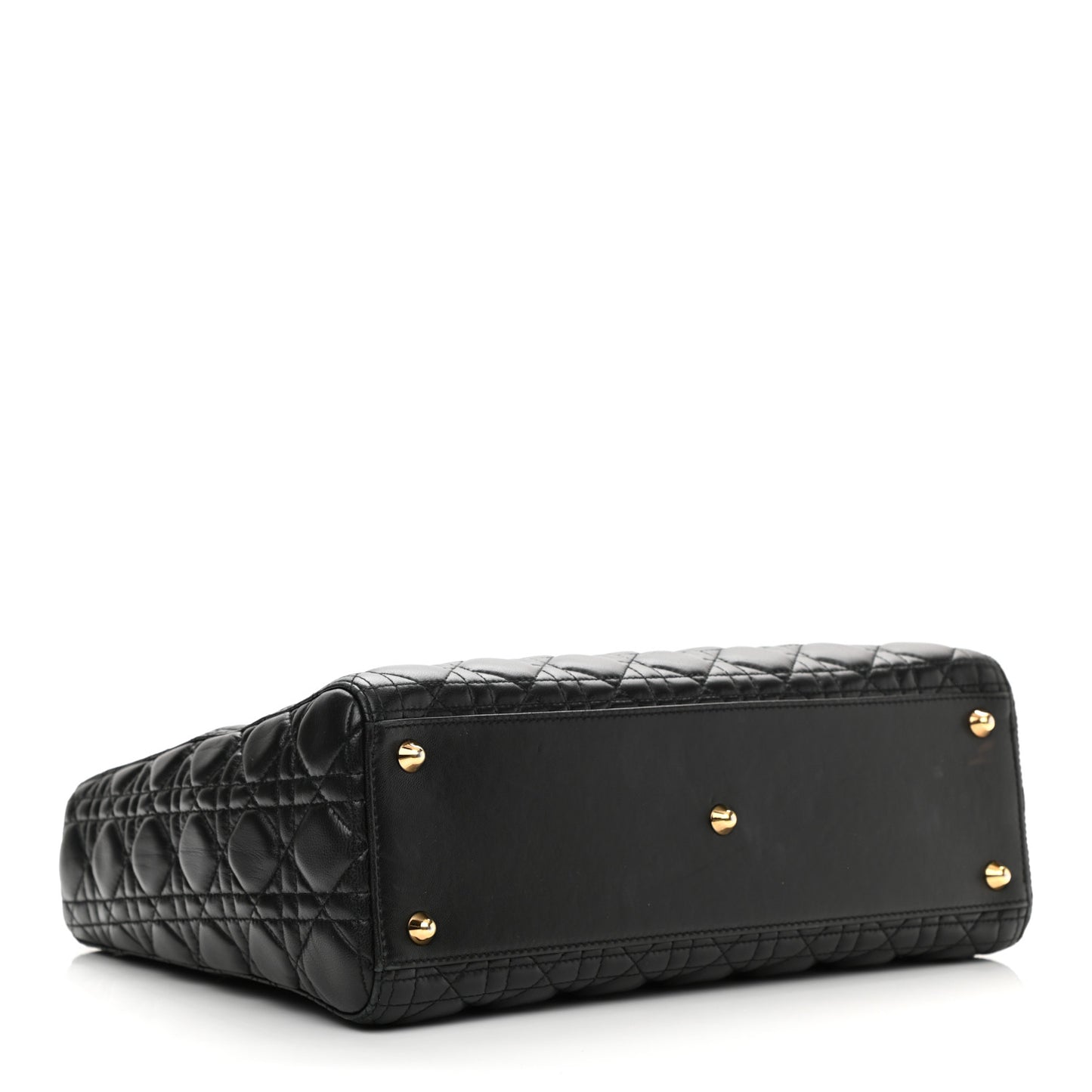 Lambskin Cannage Large Lady Dior Black