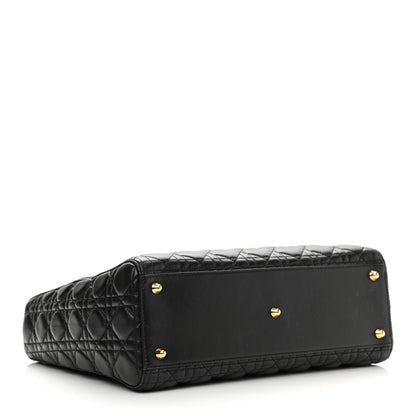 Christian Dior Lambskin Cannage Large Lady Dior Black 7 of 21