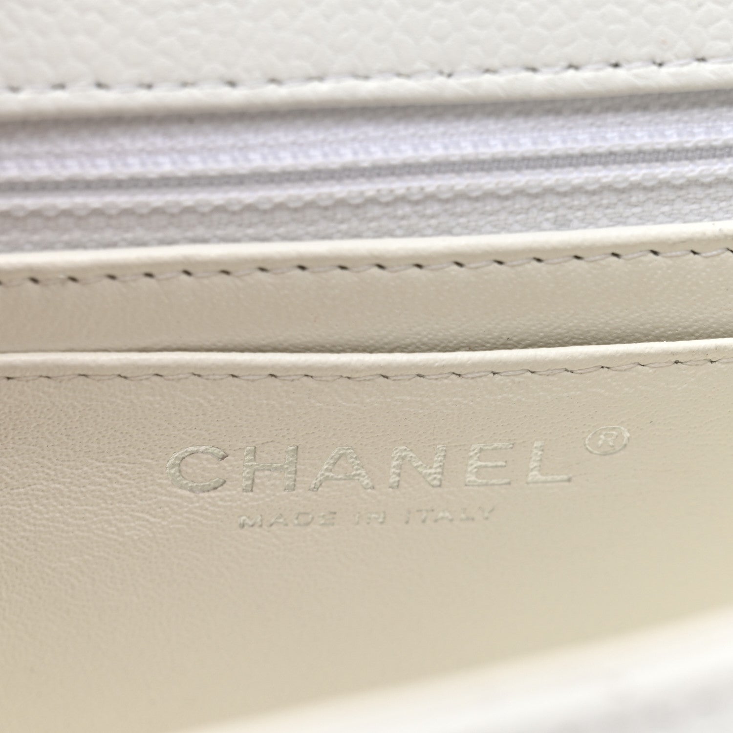 Chanel Caviar Quilted Mini Square Flap White 6 of 10