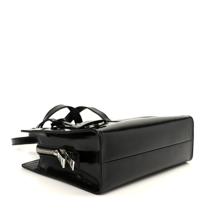 Prada Spazzolato Mini Re-Edition 1995 Double Handle Handbag Black 4 of 9