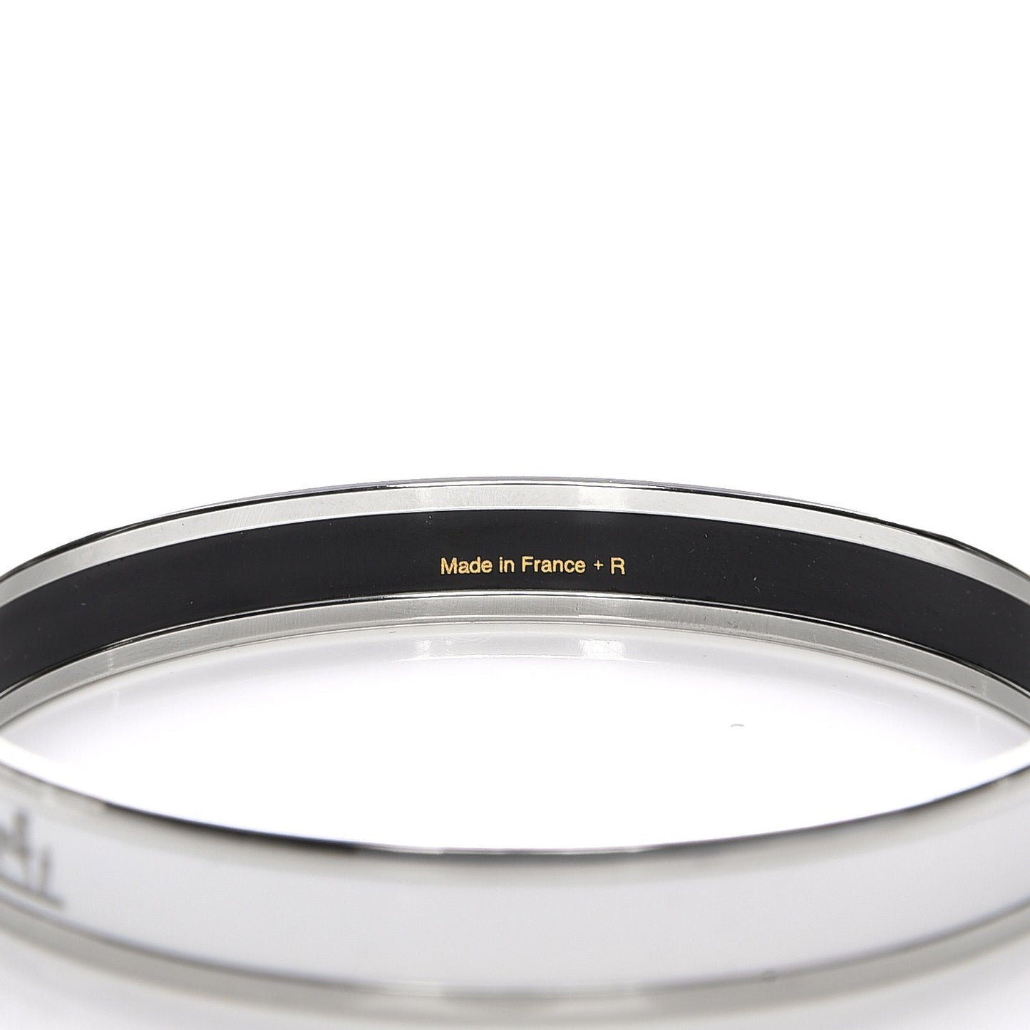 Enamel Printed Narrow Caleche Bracelet 65 White
