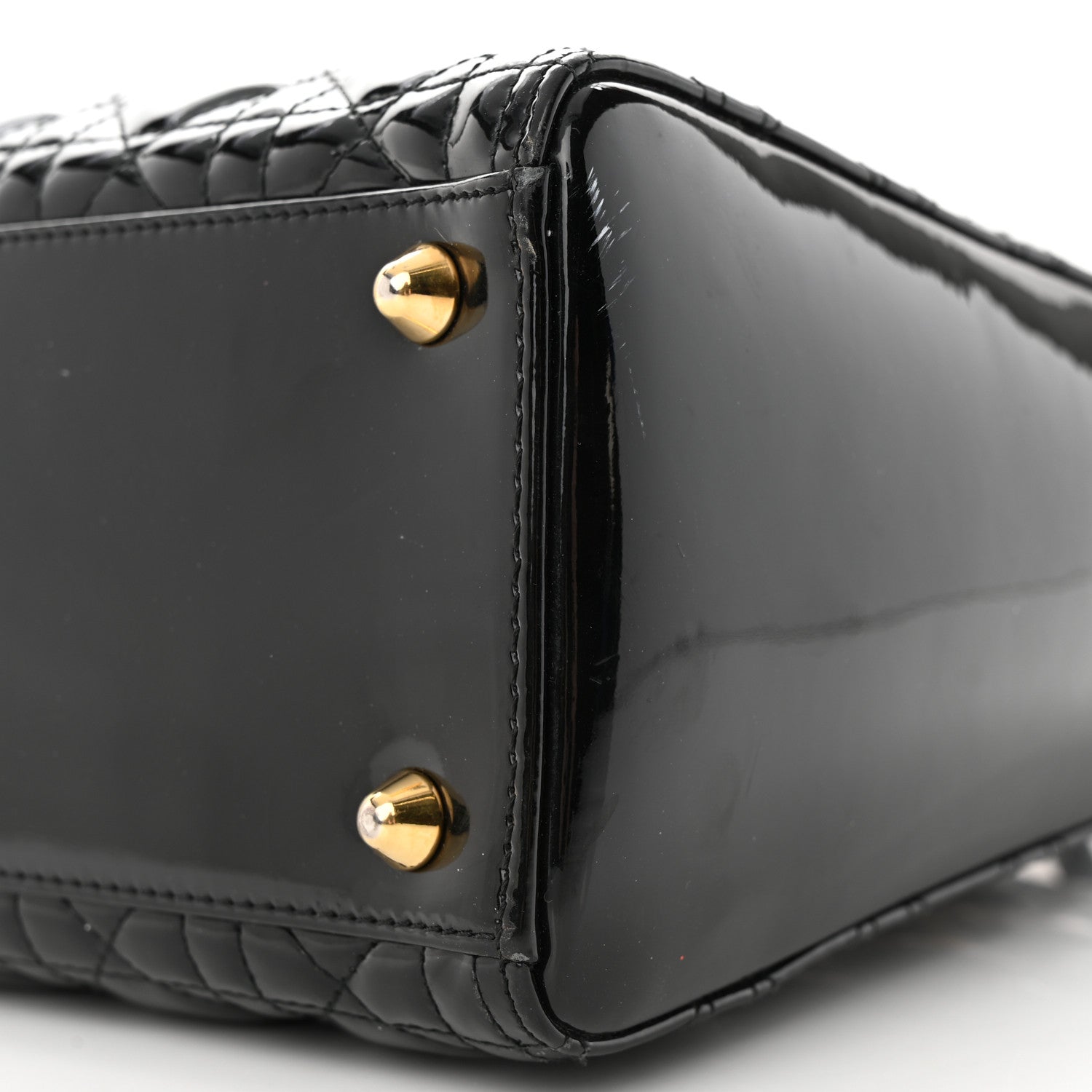 Christian Dior Patent Cannage Large Lady Dior Black 10 of 15