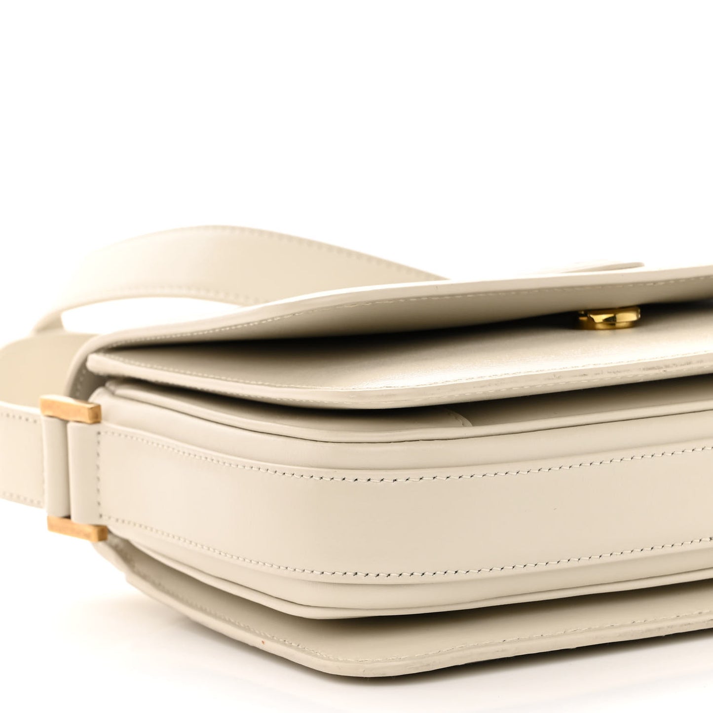 Calfskin Le 61 Shoulder Bag White