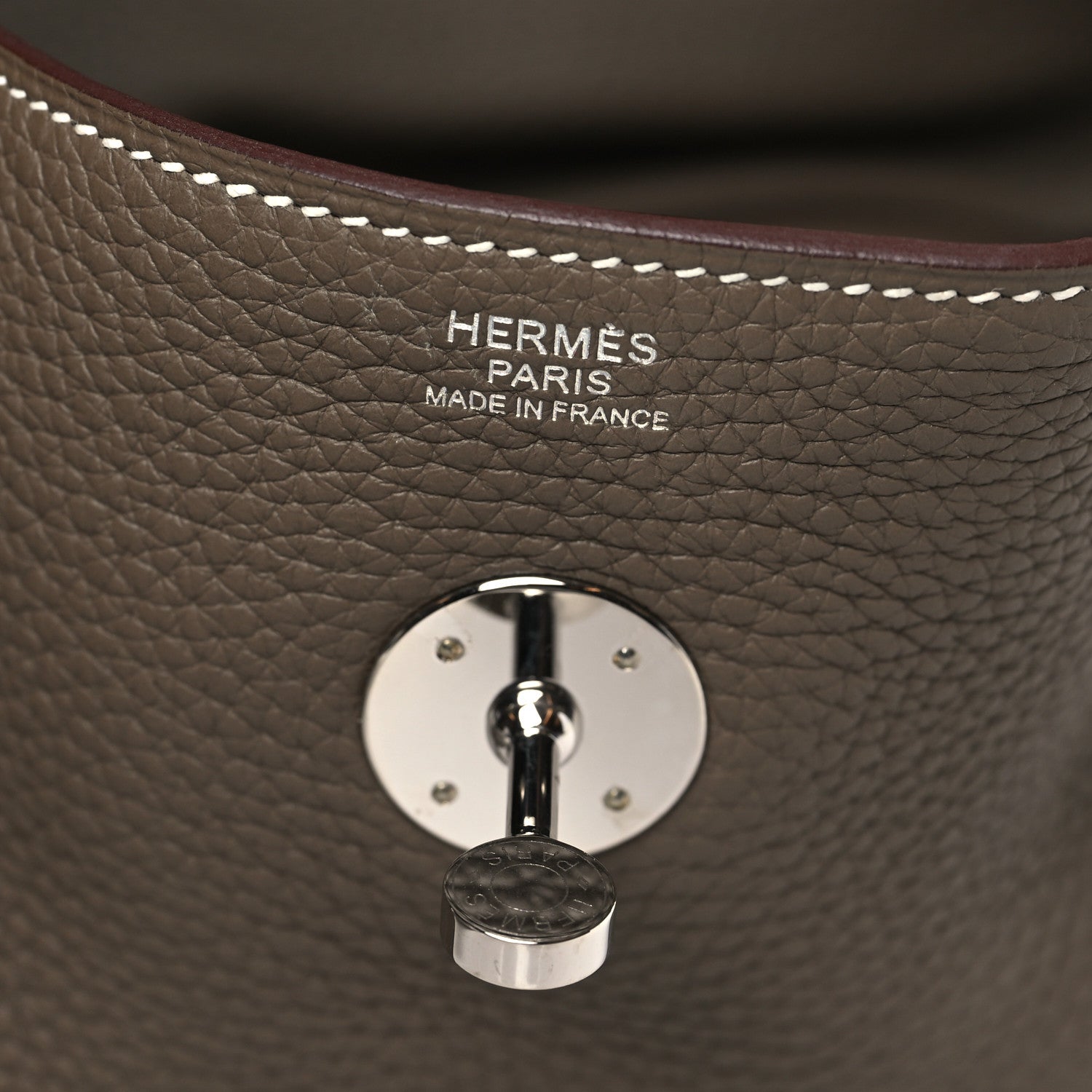 Hermes Taurillon Clemence Lindy 30 Etoupe 6 of 9
