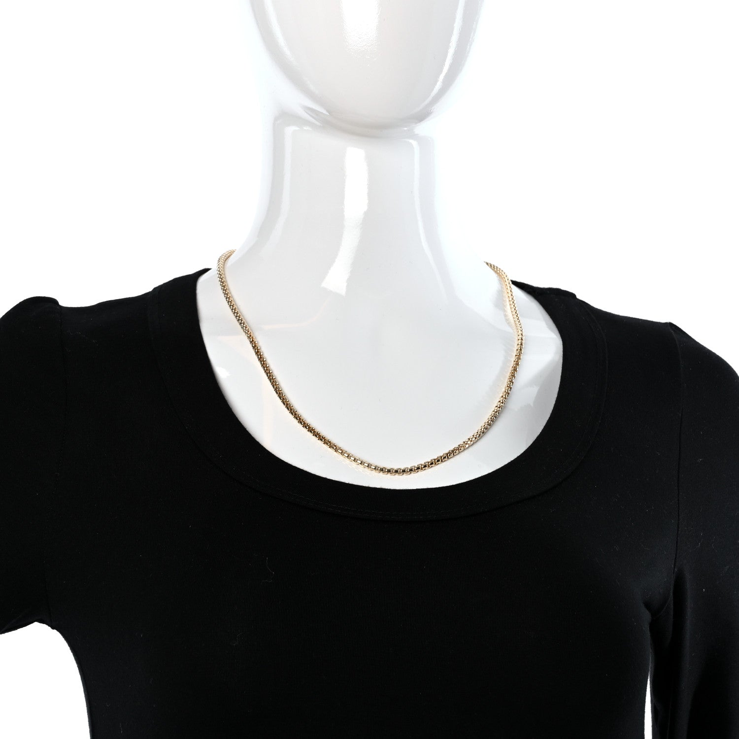 David Yurman 18K Yellow Gold 3.4mm Box Chain Necklace 22" 4 of 4