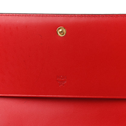MCM Visetos Continental Flap Wallet Cognac Red 6 of 8