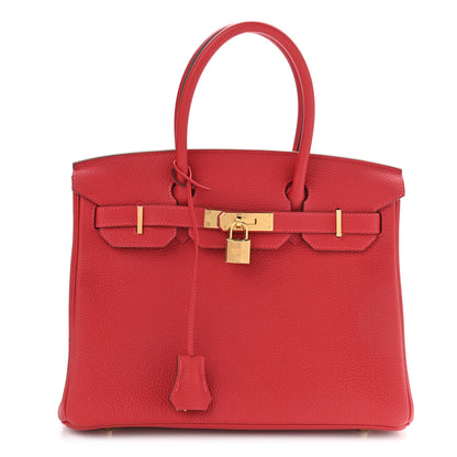 Hermes Togo Birkin 30 Rouge Casaque 1 of 11