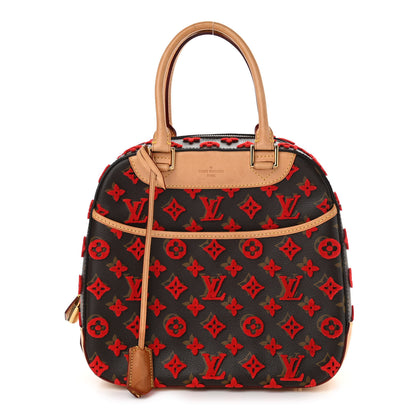 Louis Vuitton Monogram Tuffetage Deauville Cube Red 1 of 16