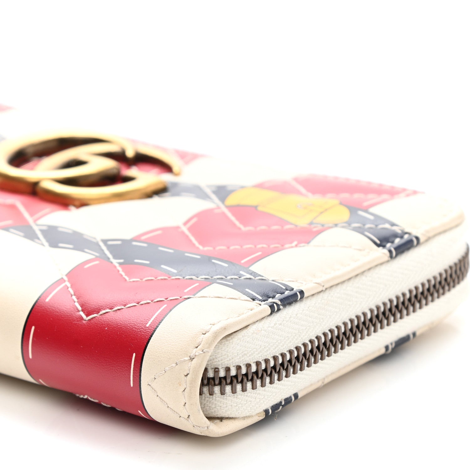 Gucci Calfskin Matelasse Trompe L'Oeil Print GG Marmont Zip Around Wallet 11 of 13