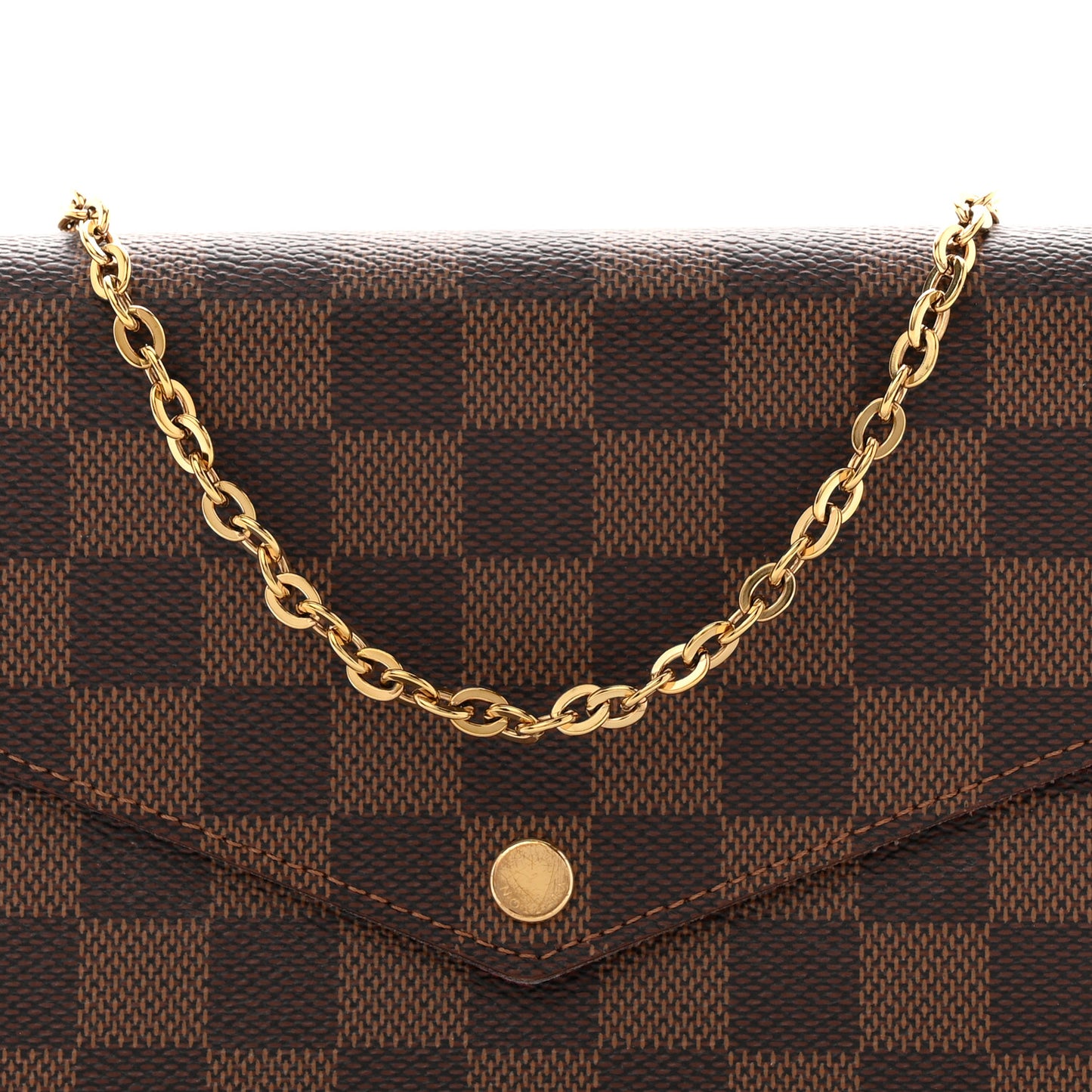 Damier Ebene Pochette Felicie Chain Wallet