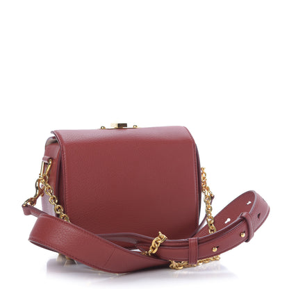 Alexander McQueen Silky Amish Grain Calfskin Box Shoulder Bag 19 Lacquered Red 3 of 9