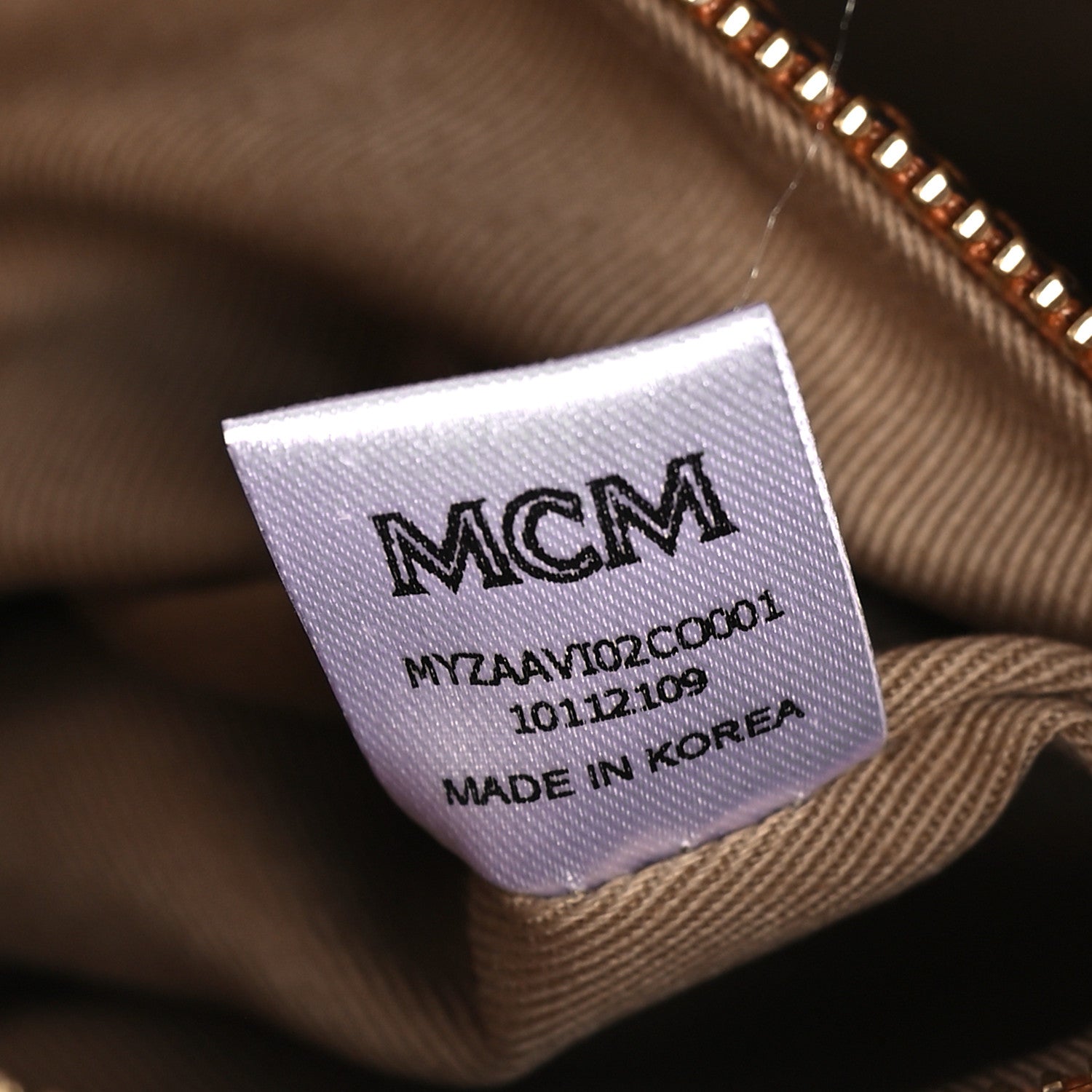 MCM Visetos Medium Crossbody Pouch Cognac 7 of 9