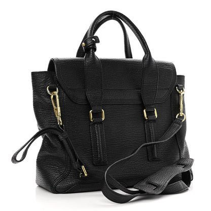 3.1 Phillip Lim Textured Calfskin Medium Pashli Satchel Black 3 of 11