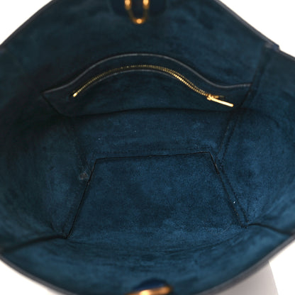 Celine Soft Grained Calfskin Small Sangle Bucket Bag Navy 4 of 8