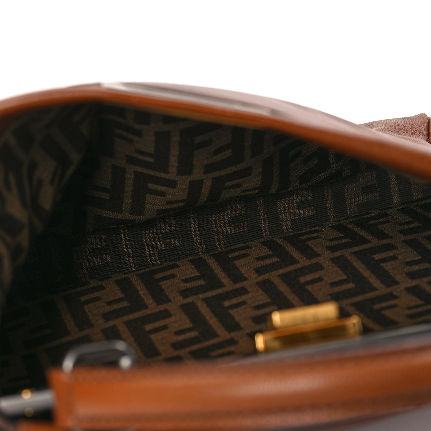Goatskin Zucca Medium Peekaboo Iconic Satchel Cuoio Tobacco Moro