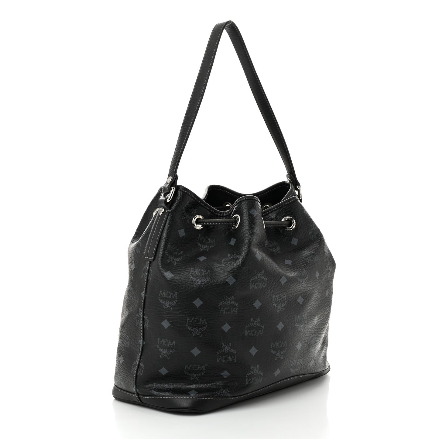 Visetos Drawstring Bucket Bag Black