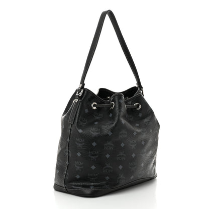 MCM Visetos Drawstring Bucket Bag Black 3 of 11