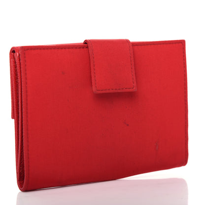 Prada Tessuto Nylon Saffiano Medium Flap Bi-Fold Wallet Fuoco 3 of 8