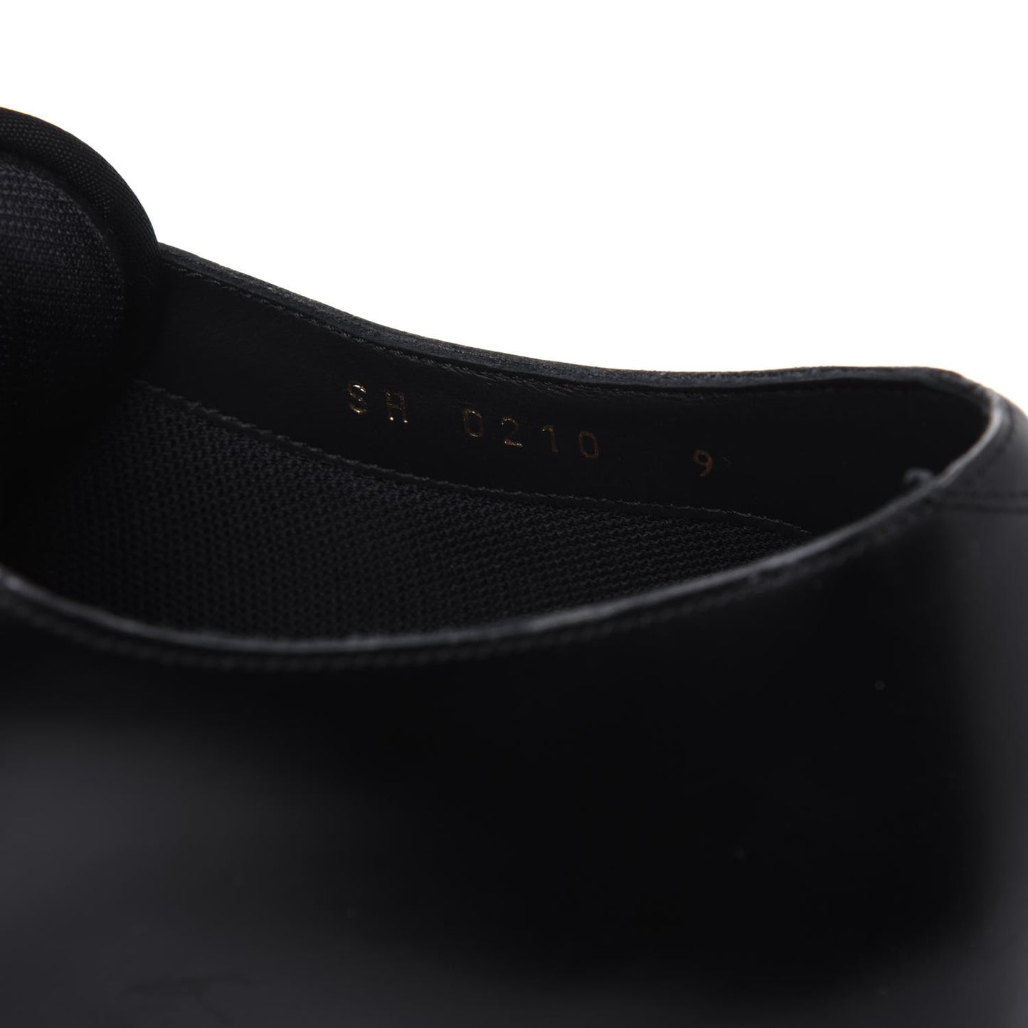 Calfskin Mens Derby LV Harness Shoes 9 Black
