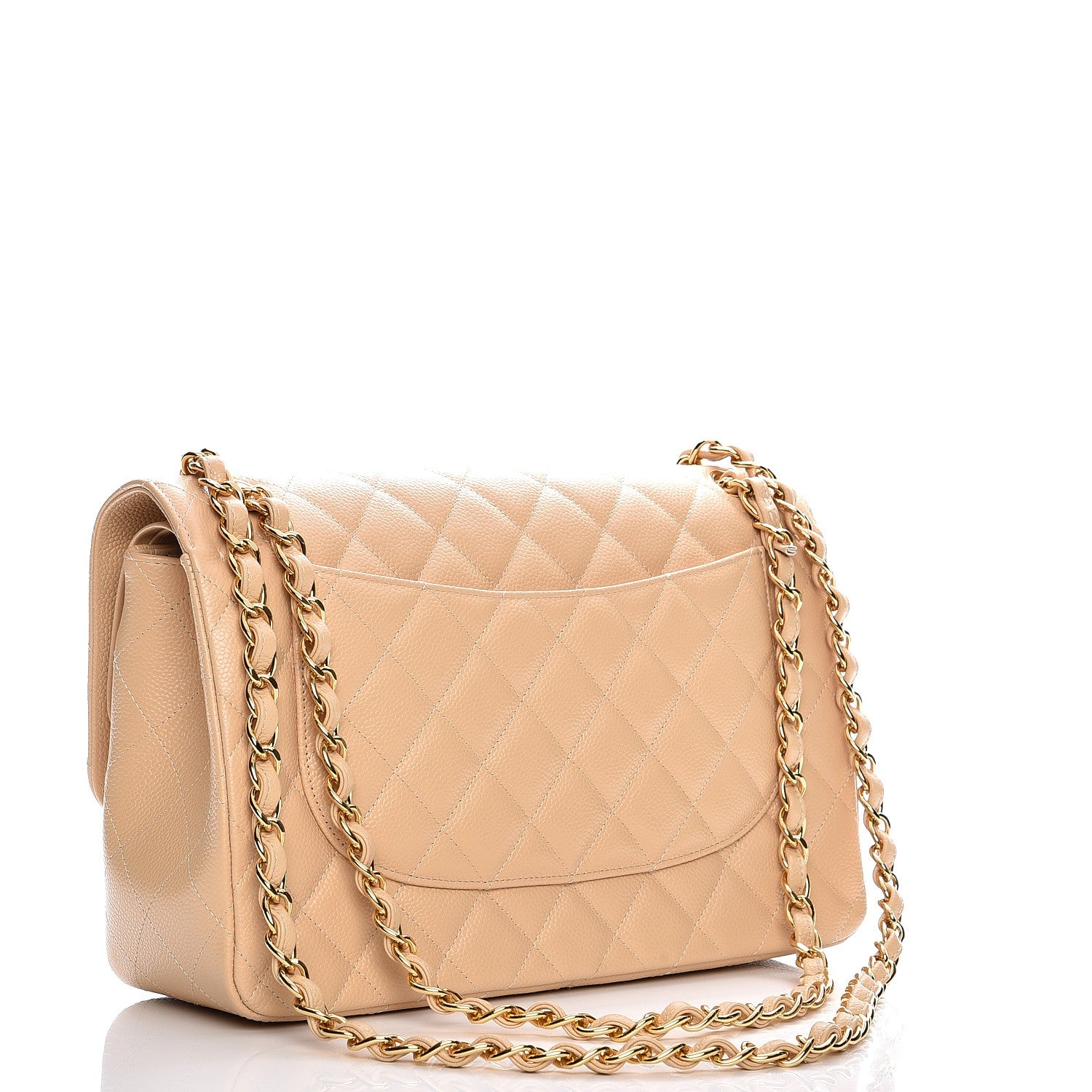 Chanel Caviar Quilted Jumbo Double Flap Beige Clair 3 of 8