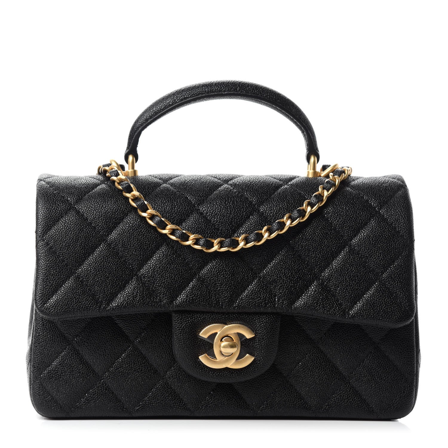 Chanel Caviar Quilted Mini Top Handle Rectangular Flap Black 1 of 11