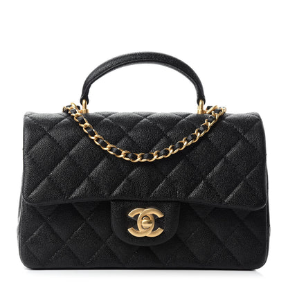 Chanel Caviar Quilted Mini Top Handle Rectangular Flap Black 1 of 11