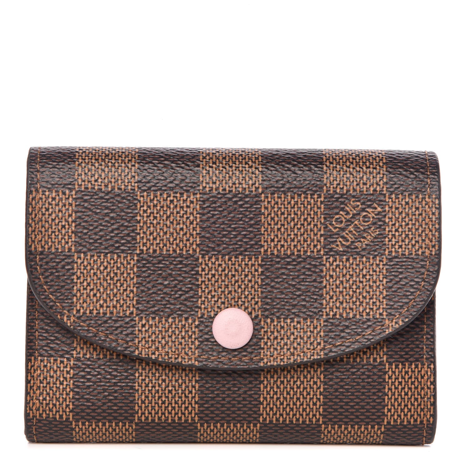 Louis Vuitton Damier Ebene Rosalie Coin Purse Rose Ballerine 1 of 10
