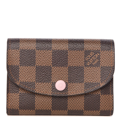 Louis Vuitton Damier Ebene Rosalie Coin Purse Rose Ballerine 1 of 10