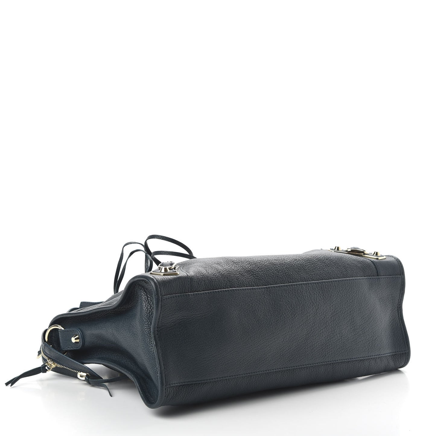 Chevre Gold Metallic Edge Hardware City Bleu Paon