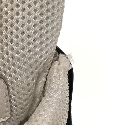 Chanel Mesh Suede Calfskin Grosgrain Womens CC Sneakers 37.5 White Black 12 of 14