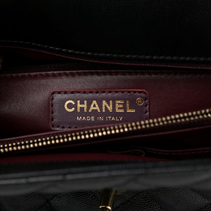 Chanel Caviar Quilted Medium Coco Handle Flap Black 6 of 10