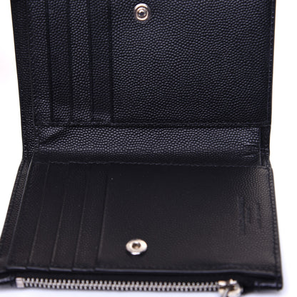 Saint Laurent Grain De Poudre Zipped Card Case Black 9 of 10