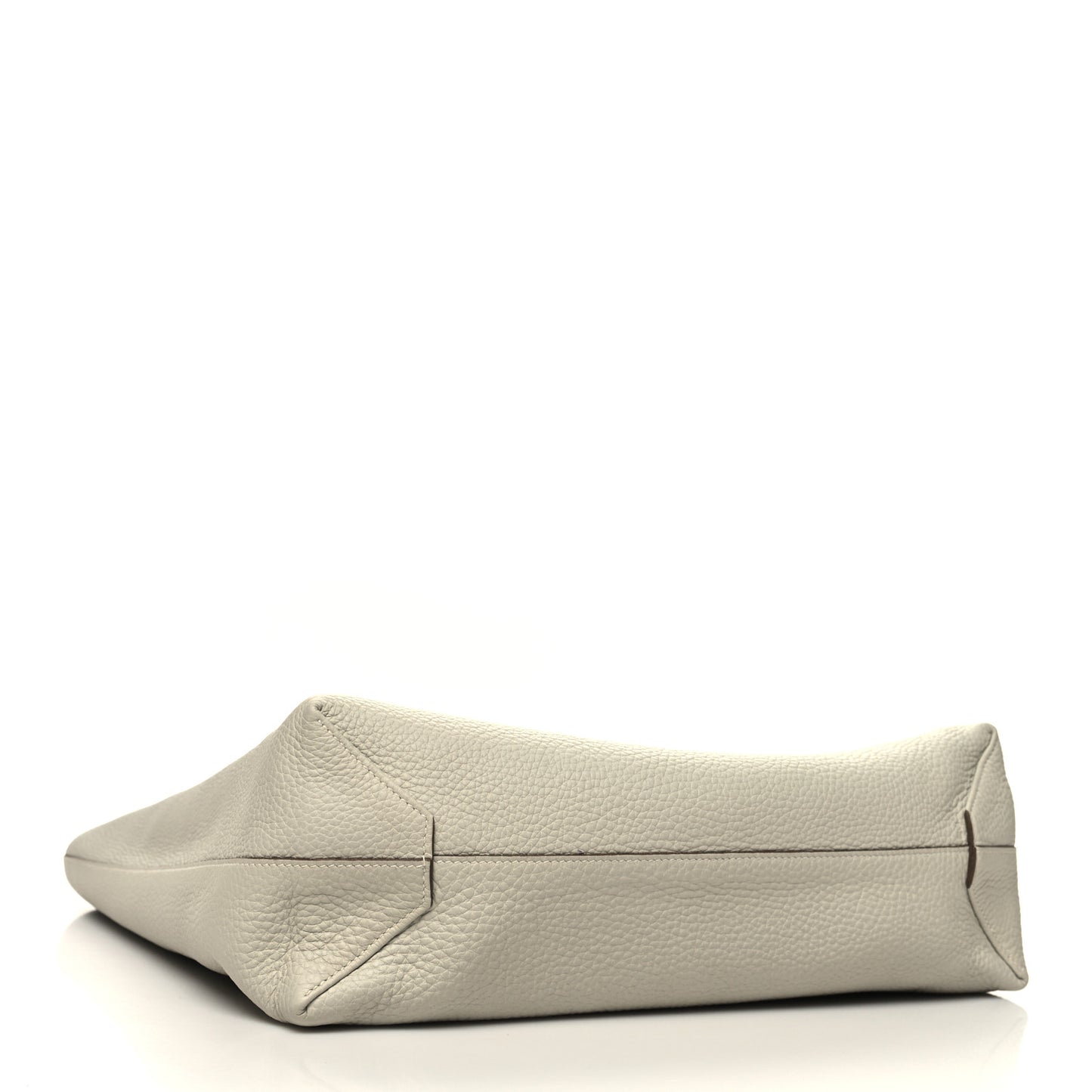 Taurillon Clemence Double Sens 36 Reversible Tote Gris Perle Orange