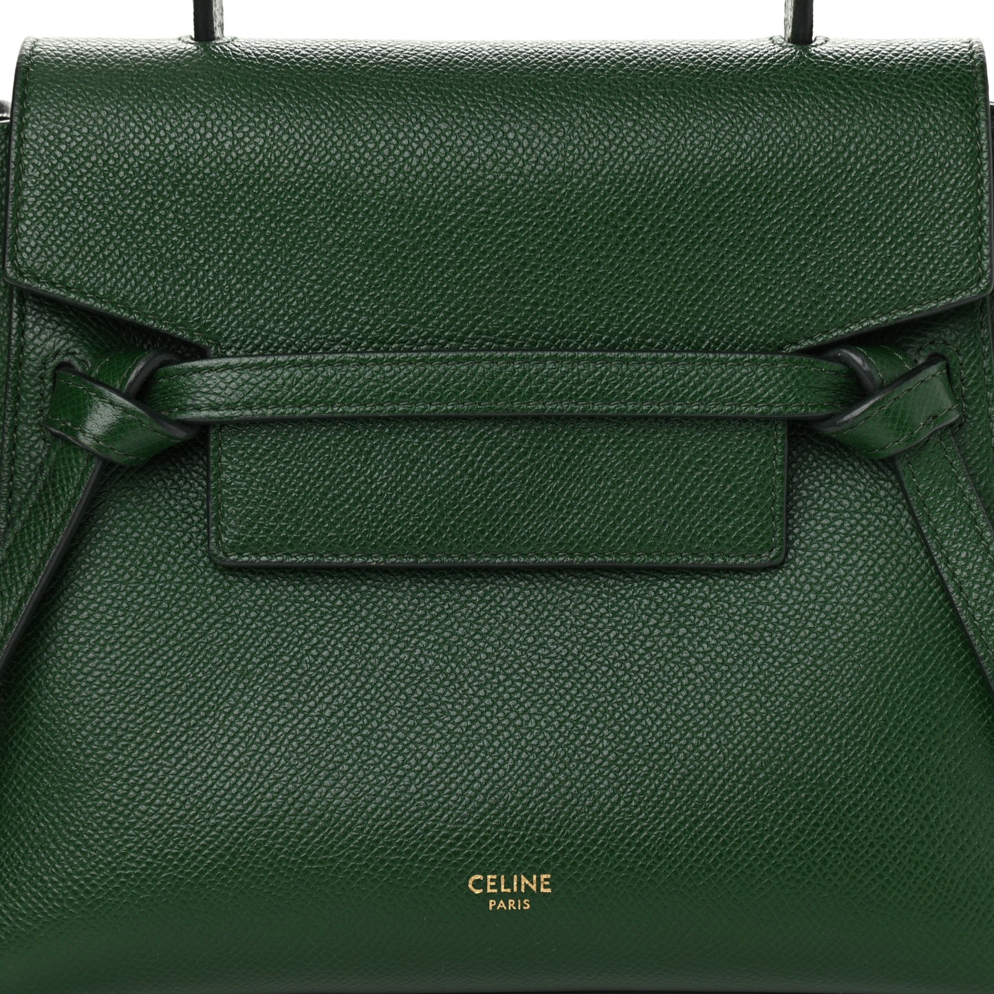 Grained Calfskin Nano Belt Bag Dark Green