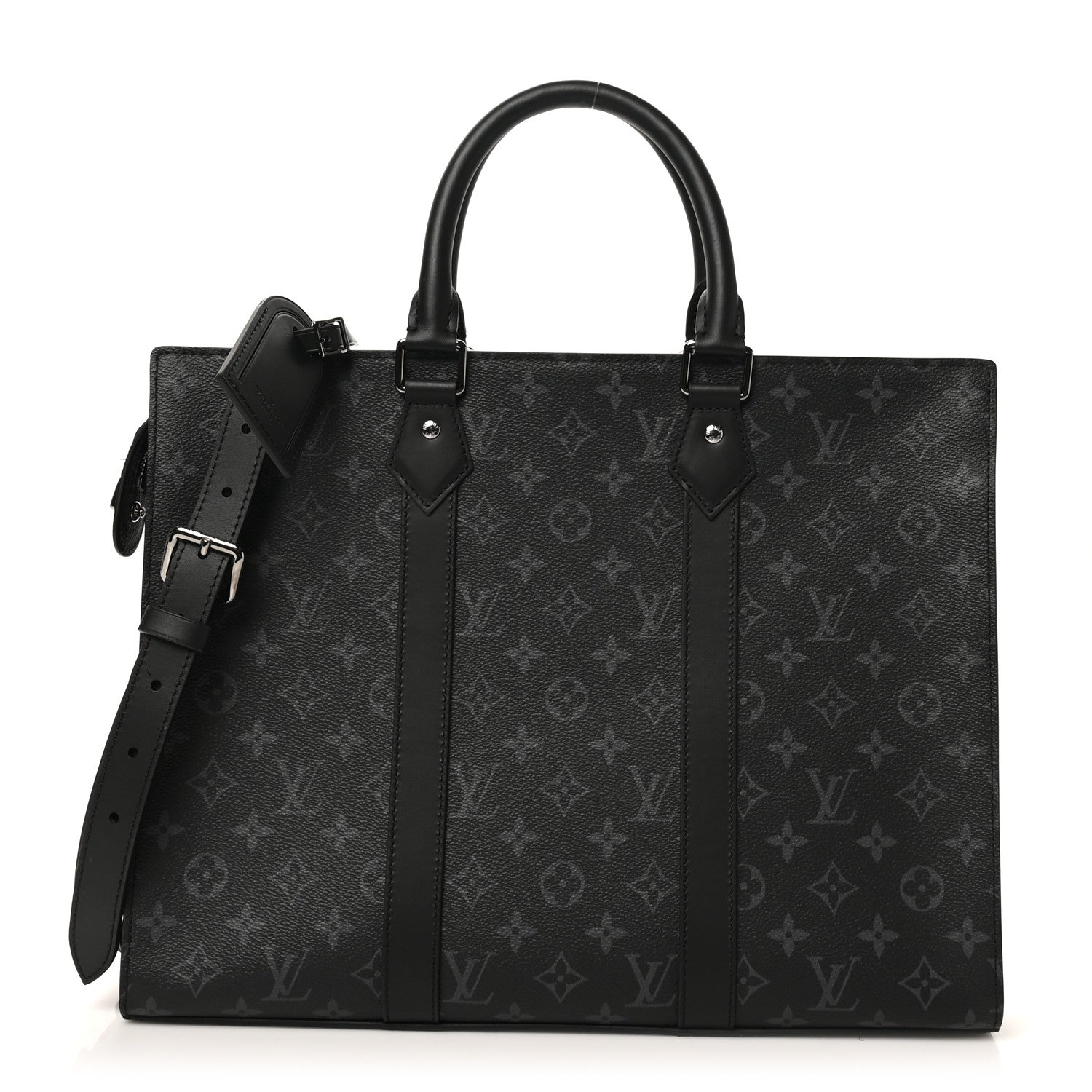 Louis Vuitton Monogram Eclipse Sac Plat Horizontal Zipper 1 of 9
