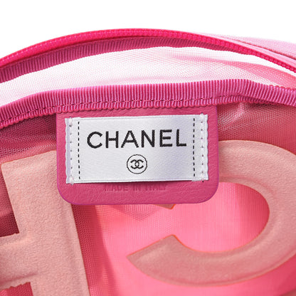 Chanel Mesh Nylon Logo Backpack Pink 6 of 10