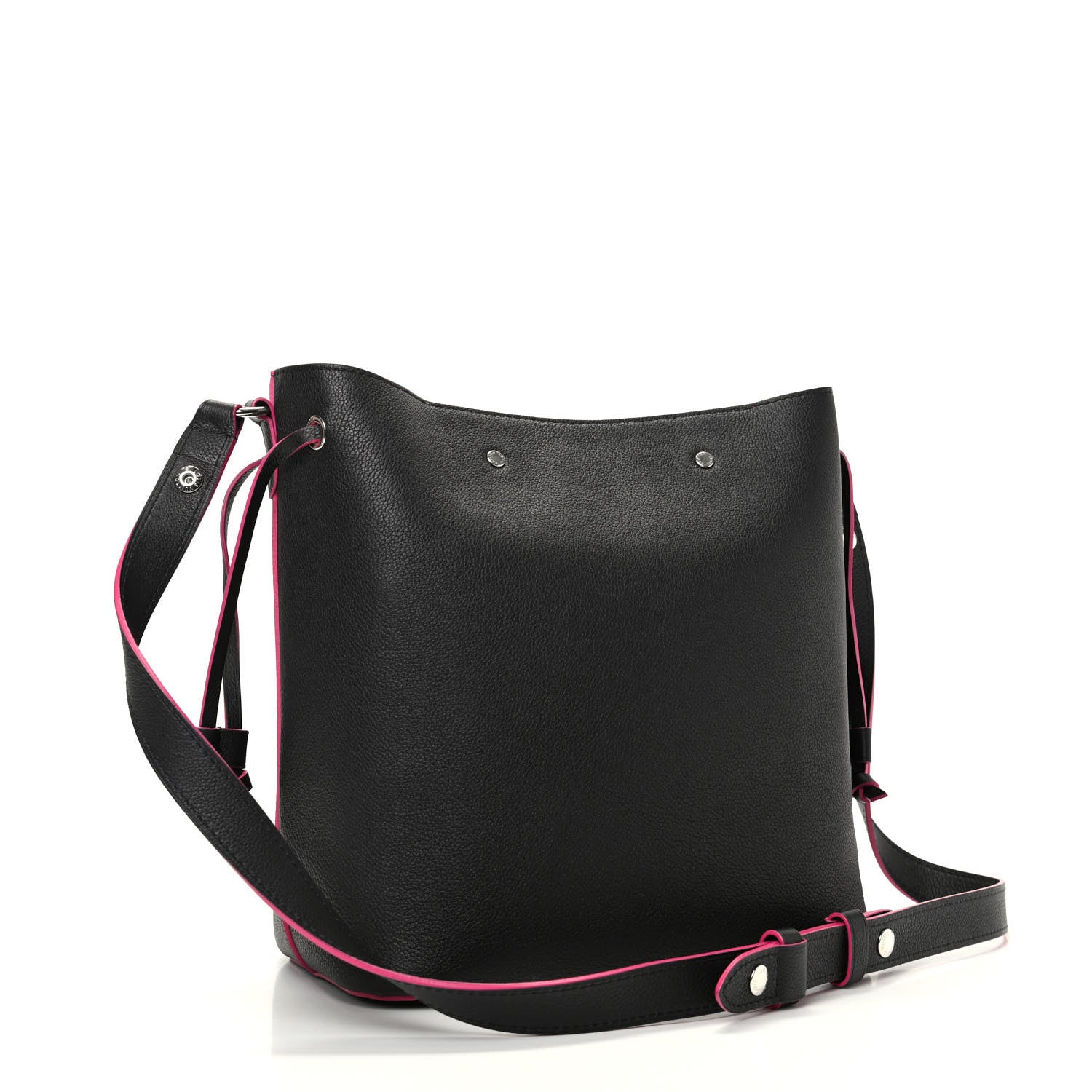 Louis Vuitton Calfskin Lockme Bucket Black 3 of 10